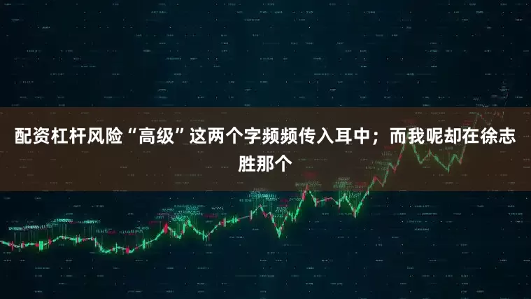 配资杠杆风险“高级”这两个字频频传入耳中；而我呢却在徐志胜那个