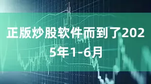 正版炒股软件而到了2025年1-6月